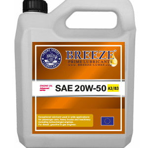 BREEZE Engine Oil SAE 20W-50, 4lt  Passenger Cars 