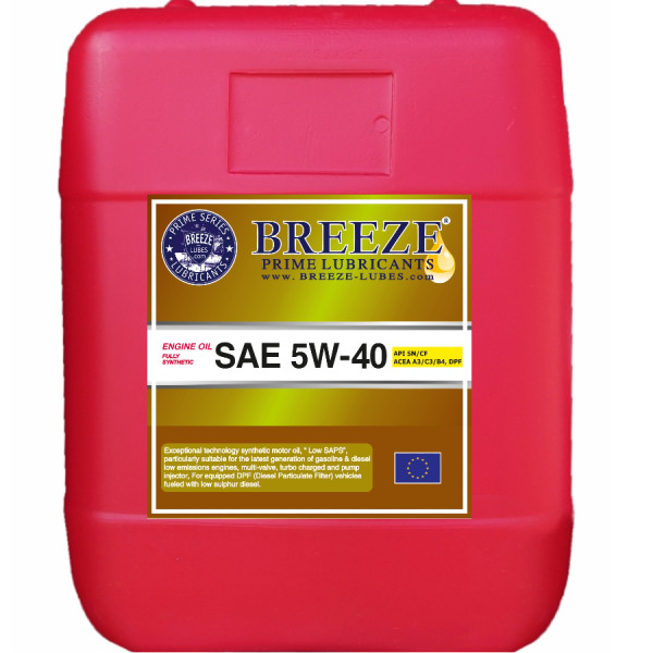 BREEZE Synthetic Engine Oil SAE 5W-40, 20lt  Passenger Cars 
