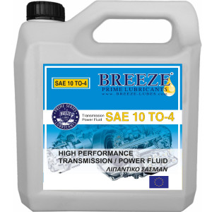 BREEZE Transmission / Power Fluid SAE 10W TO-4 , 4lt Lubricants for Heavy Duty Vehicles