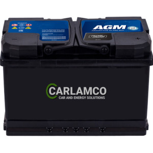 CARLAMCO AGM Battery 60AH 680EN Start-Stop Right +  Passenger Car Batteries