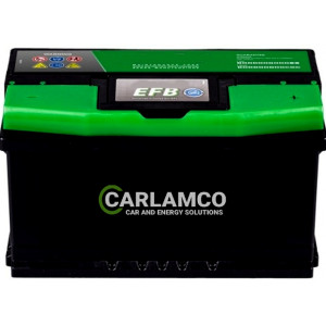 CARLAMCO EFB Car Battery 80AH Start-Stop, Right + Passenger Car Batteries