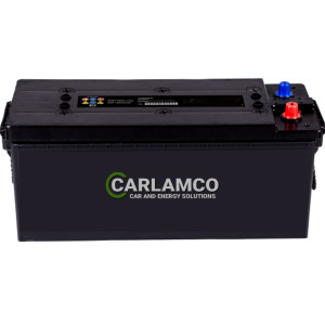 CARLAMCO Heavy Duty Maintenance Free Battery 140AH Left + Heavy Duty Truck Batteries