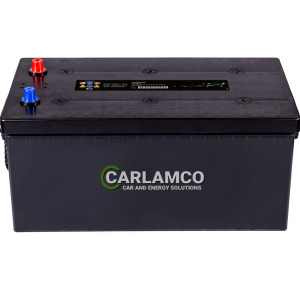 CARLAMCO Heavy Duty Maintenance Free Battery 230AH Left + Heavy Duty Truck Batteries