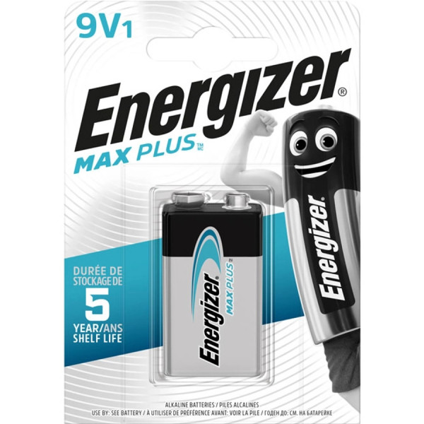 ENERGIZER® MAX PLUS Αλκαλική Μπαταρία 9V, 1τμχ Μπαταρίες Μικροσυσκευών /Οικιακής Χρήσης