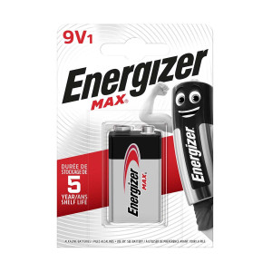 ENERGIZER® MAX Alkaline Battery 9V, 1pc Disposable Βatteries