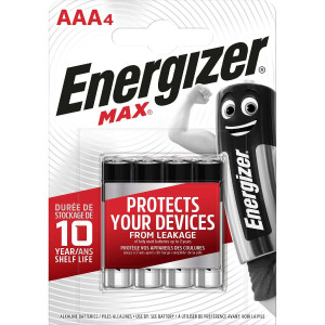 ENERGIZER® MAX Αλκαλικές Μπαταρίες AAA 1.5V, 4τμχ  Μπαταρίες Μικροσυσκευών /Οικιακής Χρήσης