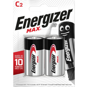 ENERGIZER® MAX Αλκαλικές Μπαταρίες C 1.5V, 2τμχ Μπαταρίες Μικροσυσκευών /Οικιακής Χρήσης