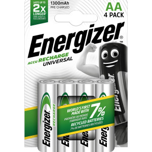 ENERGIZER® UNIVERSAL Rechargeable Batteries AA 1300 mAh, 4pcs 