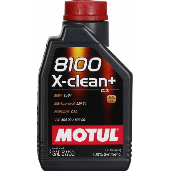 MOTUL Engine Oil 8100 X-CLEAN 5W-30 C3, 1lt MOTUL