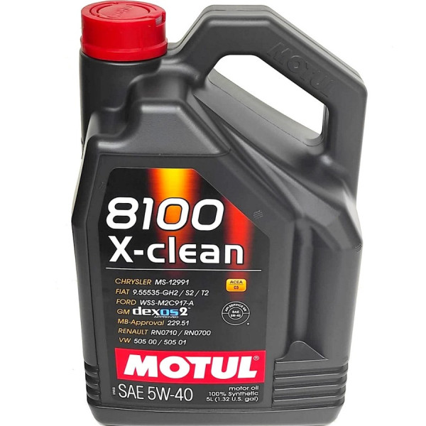MOTUL Engine Oil 8100 X-CLEAN 5W-40 C3, 5lt MOTUL