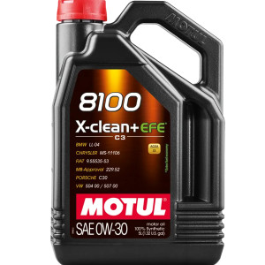 MOTUL Engine Oil 8100 X-CLEAN+ EFE 0W-30 C3, 5lt MOTUL