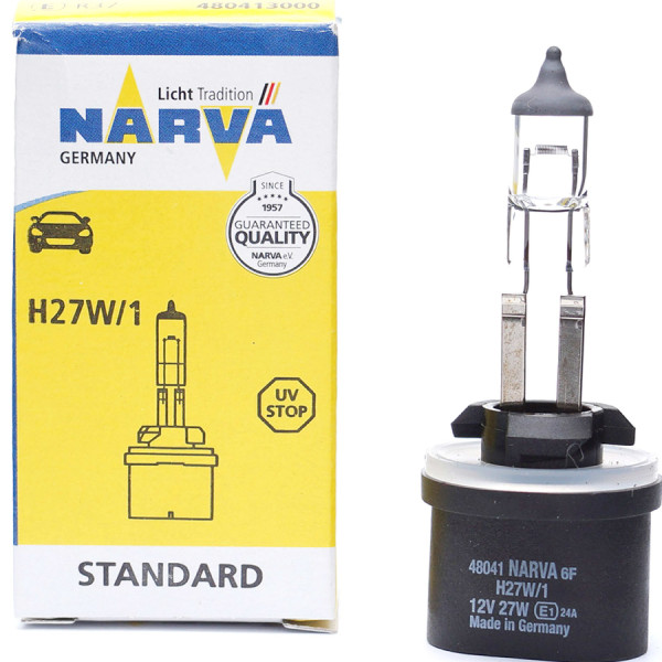NARVA H27/1 Halogen Bulb for Fog Lights 12V / 27W - 48041 (1pc) Outdoor Lighting Lamps