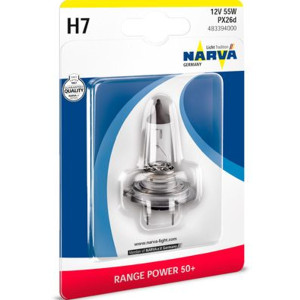 NARVA H7 Range Power Halogen Lamp for Head Lights 12V, 55 W - 483394000 (1pc) Outdoor Lighting Lamps