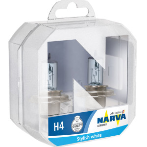 NARVA Λάμπα Αλογόνου Range Power Blue+ H4  για Μεγάλα Φώτα 3700K 12V, 60/55W - 48677 (2τμχ) Λυχνίες Εξωτερικού Φωτισμού