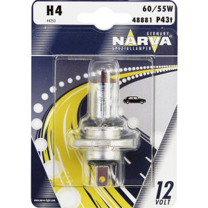 NARVA H4 Halogen Lamp for Head Lights 12V, 60/55 W - 48881 (1pc) Outdoor Lighting Lamps