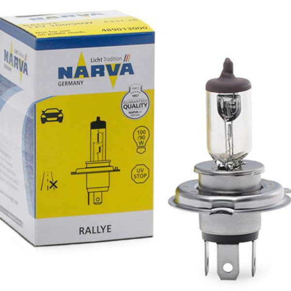 NARVA H4 Halogen Lamp for Head Lights 12V, 100/90W - 48901 (1pc) Outdoor Lighting Lamps