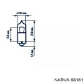 NARVA H6W Tail Light Lamp 12V, 6W - 68161 (1pc) Outdoor Lighting Lamps