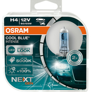 OSRAM COOL BLUE® LED H4 Λάμπες Αλογόνου 5000K + 100% Περισσότερο Φως 12V 60/55W (2τμχ) Λυχνίες Εξωτερικού Φωτισμού