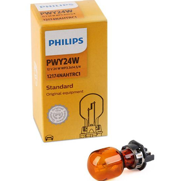 PHILIPS Flash Lamp PWY24W​ 12V 24W Yellow - 12174NAHTRC1 (1pc) Outdoor Lighting Lamps