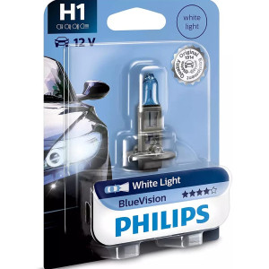 PHILIPS for Head Light H1 Halogen 12V 55W 3700K- 12258BV+B1 (1pc) Outdoor Lighting Lamps