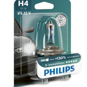 PHILIPS HeadLight Bulb H4 X-TREME VISION 130% 12V 60/55W, 12342XVB1 - 1 pc Outdoor Lighting Lamps