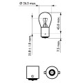 PHILIPS Flash Lamp P21W​ Premium Standard 12V 21W  - 12498CP (1pc) Outdoor Lighting Lamps