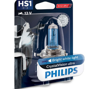 PHILIPS Motocycle Bulb HS1 CRYSTAL VISION ULTRA 12V 35/35W 4300K, 12636BVBW  - 1pc Outdoor Lighting Lamps