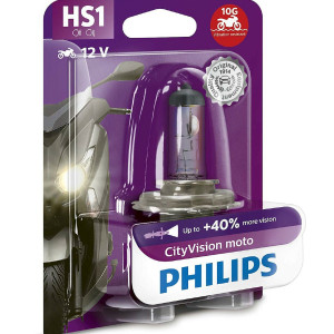 PHILIPS Bulb HS1 CITY VISION MOTO +40% 12V 35/35W, 12636CTVBW - 1pc Outdoor Lighting Lamps