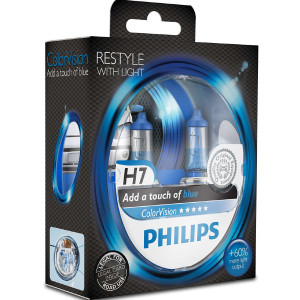 PHILIPS for Head Light H7 Color Vision Blue 12V 55W - 12972CVPB (Set 2 pcs) Outdoor Lighting Lamps
