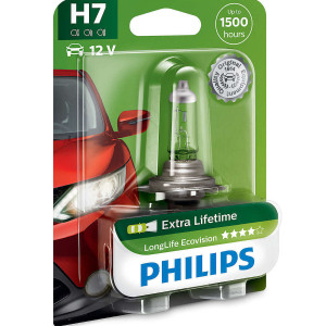 PHILIPS Λάμπα για Μεγάλα Φώτα H7 LongLife EcoVision 12V 55W, 12972LLECOC1 - 1τμχ Λυχνίες Εξωτερικού Φωτισμού