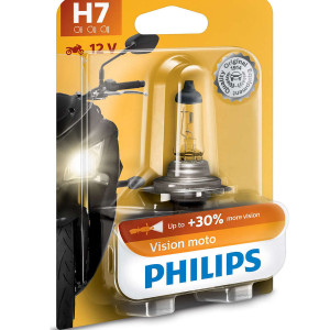 PHILIPS Motorcycle's Bulb H7 VISION MOTO 12V 55W, 12972PRBW - 1pc Outdoor Lighting Lamps