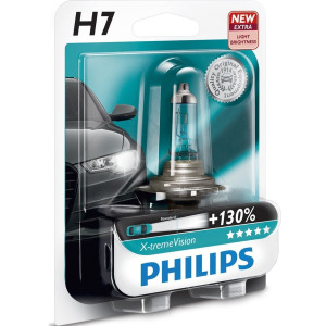 PHILIPS HeadLight Bulb H7 Χ-TREME VISION 12V 55W, 12972XVB1 - 1 pc Outdoor Lighting Lamps