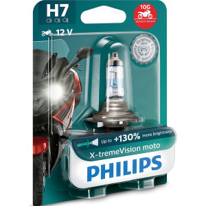 PHILIPS Λάμπες Μοτοσυκλέτας H7 Χ-TREME VISION MOTO +130% 12V 55W, 12972XVBW - 2τμχ Λυχνίες Εξωτερικού Φωτισμού