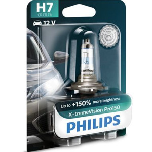 PHILIPS HeadLight Bulb H7 Χ-TREME VISION PRO150% 12V 55W, 12972XVPB1 - 1 pc Outdoor Lighting Lamps
