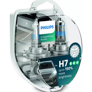 PHILIPS HeadLight Bulbs H7 Χ-TREME VISION PRO150% 12V 55W, 12972XVPS2 - 2 pcs Outdoor Lighting Lamps