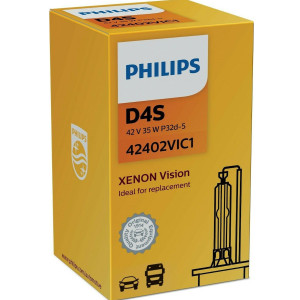 PHILIPS Λάμπα Xenon D4S Vision 42V 35W [Projector], 42402VIC1 - 1τμχ Λυχνίες Εξωτερικού Φωτισμού
