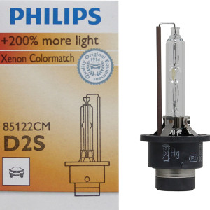 PHILIPS HeadLight Bulb Xenon D2S ColorMatch 85V 35W, 85122CM - 1pc Outdoor Lighting Lamps