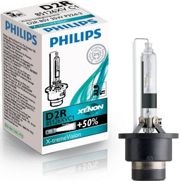 PHILIPS HeadLight Bulb Xenon D2R X-Treme Vision +50% 85V 35W, 85126XVC1 - 1pc Outdoor Lighting Lamps