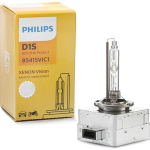 PHILIPS HeadLight Bulb Xenon D1S Vision 85V 35W [Projector] 4300K, 85415VIC1 - 1pc Outdoor Lighting Lamps