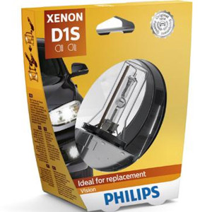 PHILIPS HeadLight Bulb Xenon D1S Vision 85V 35W 4600K, 85415VIS1 - 1pc Outdoor Lighting Lamps