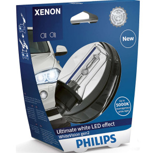 PHILIPS HeadLight Bulb Xenon D1S White Vision Gen2 85V 35W, 85415WHV2S1 - 1pc Outdoor Lighting Lamps