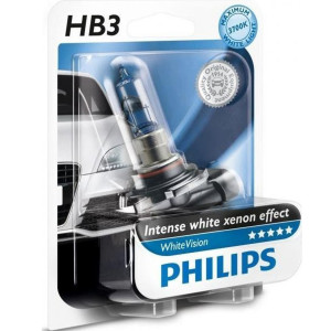 PHILIPS Λάμπα για Μεγάλα Φώτα HB3 WHITE VISION 12V 60W 3700K, 9005WHVB1 - 1τμχ Λυχνίες Εξωτερικού Φωτισμού