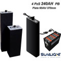 SunLight Photovoltaic Traction Battery PzS TRACTION 2V 240Ah C5, Open Type (4 PzS 240 PB) VRLA & Deep Cycle Batteries 