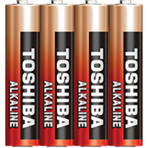 TOSHIBA Red Economy Line Alkaline Batteries AAA 1.5V, 4pcs (LR03GCA SP-4C) Disposable Βatteries