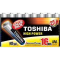 TOSHIBA VALUE PACK High Power Alkaline Batteries 1.5V AAA,16pcs (LR03GCP MP-16) Disposable Βatteries
