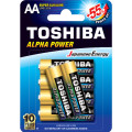 TOSHIBA Alpha Power Alkaline Batteries AA 1.5V, 6pcs (LR6GCH BP-6) Disposable Βatteries