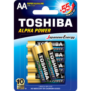 TOSHIBA Alpha Power Αλκαλικές Μπαταρίες AA 1.5V, 6τμχ (LR6GCH BP-6) Μπαταρίες Μικροσυσκευών /Οικιακής Χρήσης