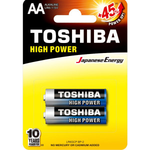 TOSHIBA High Power Αλκαλικές Μπαταρίες AA 1.5V, 2τμχ (LR6GCP BP-2) Μπαταρίες Μικροσυσκευών /Οικιακής Χρήσης
