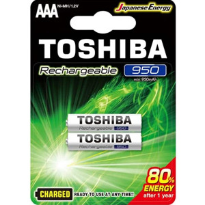 TOSHIBA Eπαναφορτιζόμενες Μπαταρίες ΑΑA Ni-MH 950mAh 1.2V, 2τμχ (TNH-03GAE BP-2C) Μπαταρίες Μικροσυσκευών /Οικιακής Χρήσης