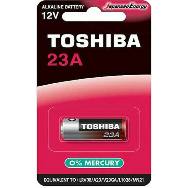 TOSHIBA Αλκαλική Μπαταρία 23A 12V, 1τμχ (23A BP-1C​) Μπαταρίες μίας Χρήσης 